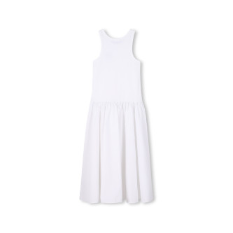 DKNY Biała sukienka midi