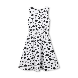 DKNY Abito midi bianco e nero