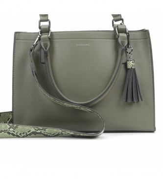 Dorking by Fluchos Leather bag Bo1001 green -31x23x13cm