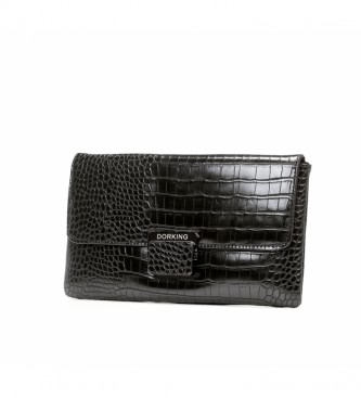 Dorking by Fluchos Bo1002 leather handbag wallet black -32x24cm