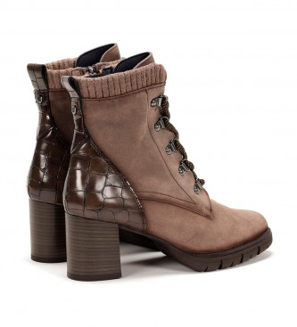 Dorking by Fluchos Camyl Taupe Ankle Boots - Absatzhhe 7cm