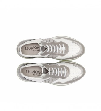 Dorking Navy D8197 white, taupe leather sneakers