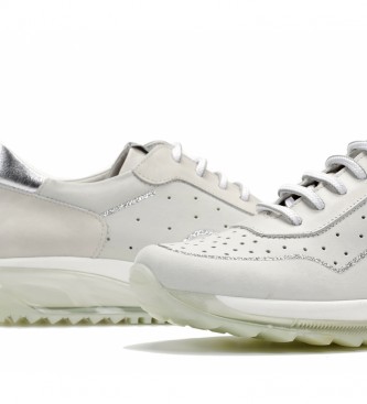 Dorking Sneakers in pelle D8201NBSLA bianco, argento