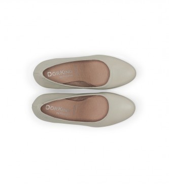 Dorking by Fluchos Blesa usnjeni čevlji bele barve -Višina pete 6 cm
