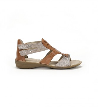 Dorking by Fluchos Leather Sandals Osa D6769 brown