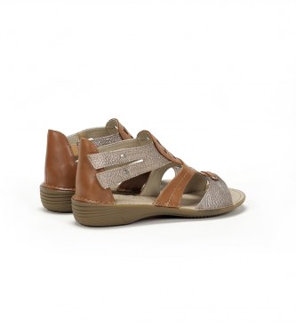 Dorking by Fluchos Leather Sandals Osa D6769 brown
