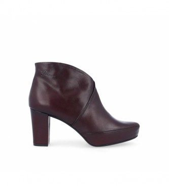 Dorking by Fluchos Bliss leather ankle boots D7979-Su burgundy - Heel height 8cm