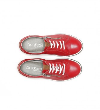 Dorking by Fluchos Karen Leren Sneakers rood