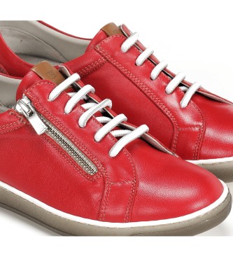 Dorking by Fluchos Karen Leather Sneakers red