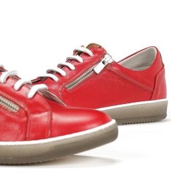 Dorking by Fluchos Karen Leather Sneakers red