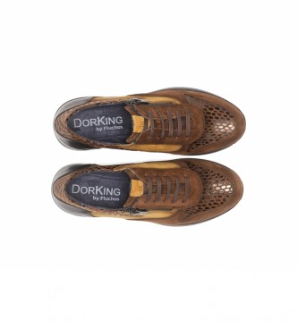 Dorking Zapatillas de piel D8590ISCI2 marrn - Altura cua 5cm -