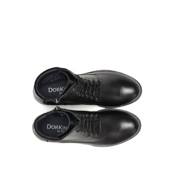 Dorking by Fluchos Glass Leather Ottins Black -Heel height 5cm