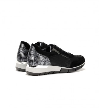 Dorking by Fluchos Xanet Black leather sneakers