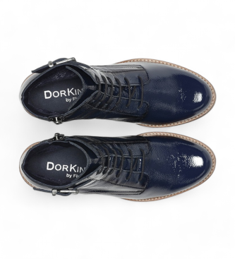 Dorking by Fluchos Stivaletti in pelle Lucero D8686 Blu scuro