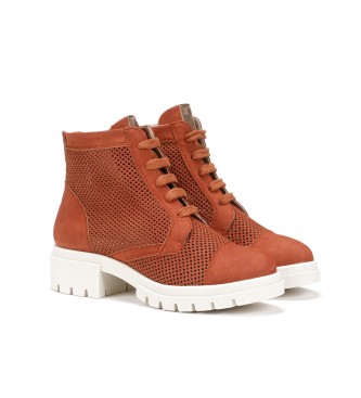 Fluchos Leather ankle boots D8734-BOLA Orange -Heel height: 5cm