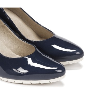 Fluchos Sapatos de pele D8737-KF Azul escuro -Altura do calcanhar: 8cm