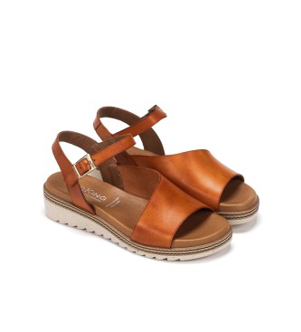 Dorking Orange brown Espe leather sandals