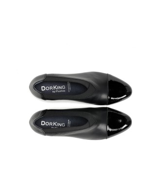 Dorking by Fluchos Usnjeni čevlji Dora D8880 črni -Višina pete 5 cm