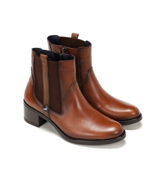 Dorking by Fluchos Chiara D8967 brown leather ankle boots -Heel height 5cm