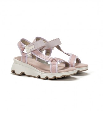 Dorking by Fluchos Leather Sandals Lais D9022 lilac -Height 6cm wedge