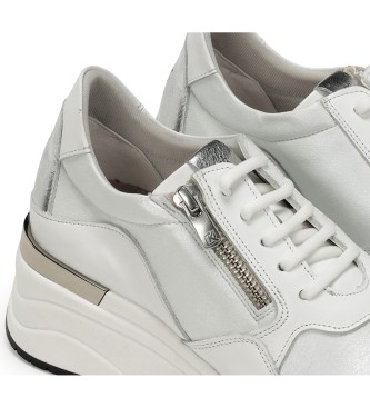 Dorking by Fluchos Leather Sneakers Tera D9042 white -Height wedge 6cm