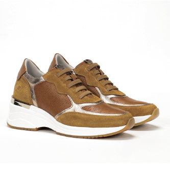 Dorking by Fluchos Leather Sneakers D9046 brown