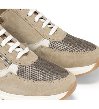 Dorking by Fluchos Leather Sneakers Serena taupe
