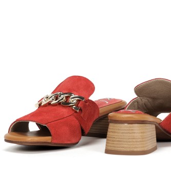 Dorking by Fluchos Leather sandals D9059-CA Red