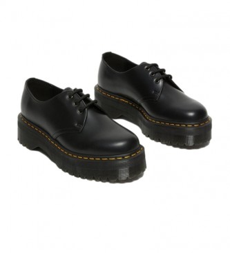 Dr Martens Zapatos de piel 1461 Quad negro -Altura plataforma: 4,7 cm-