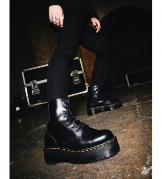 Martens Botas de piel Quad Retro Jadon negro -Altura plataforma: 4 cm- - Tienda Esdemarca calzado, moda y complementos - zapatos de y zapatillas de