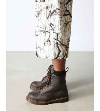 Dr Martens 1460 Crazy Horse usnjeni škornji rjave barve