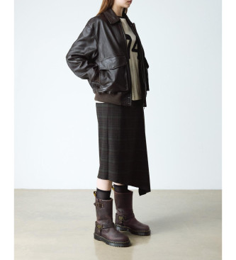 Dr Martens Anistone Hi leather boots dark brown