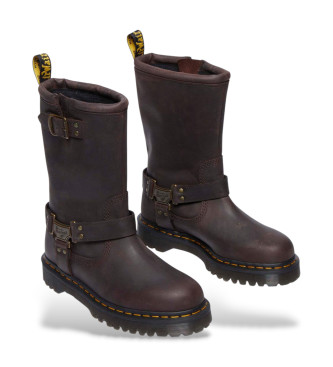 Dr Martens Anistone Hi leather boots dark brown