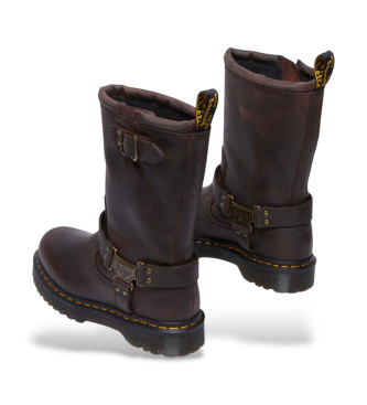 Dr Martens Anistone Hi leather boots dark brown