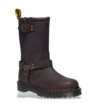 Dr Martens Anistone Hi leather boots dark brown