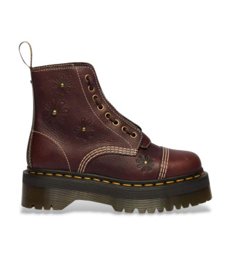 Dr Martens Stivali Sinclair Flower Grizzly in pelle marrone scuro