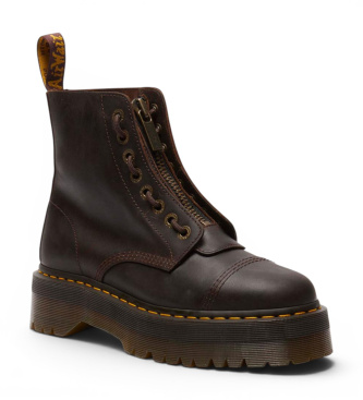 Dr Martens Rjavi usnjeni škornji Sinclair