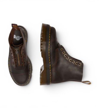 Dr Martens Rjavi usnjeni škornji Sinclair