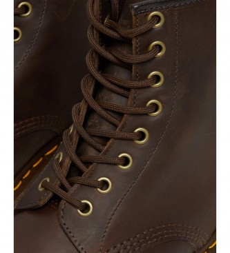 Dr Martens 1460 Dark Brown Crazy Horse leather boots brown