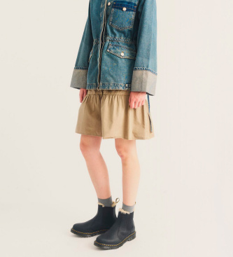 Dr Martens Chelsea-Lederstiefel 2976 Leonore mit schwarzem Kunstfellfutter