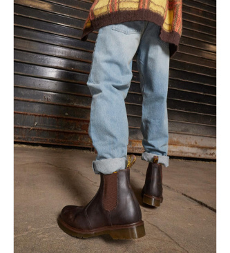 Dr Martens Botines de Piel Chelsea 2976 marrón