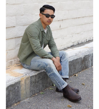 Dr Martens Rjavi usnjeni gležnjarji Embury