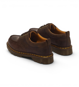 Dr Martens Rjavi usnjeni mokasini Lowell s 4 luknjicami