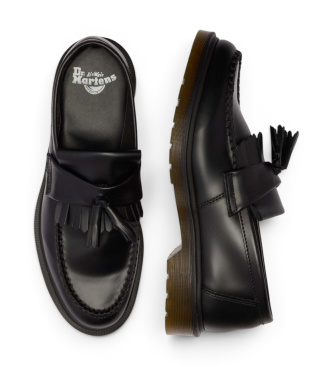 Dr Martens Usnjeni mokasinki Adrian s cofom črni