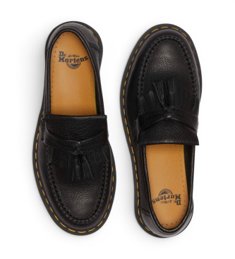 Dr Martens Usnjeni mokasinki Adrian s čopkom črni