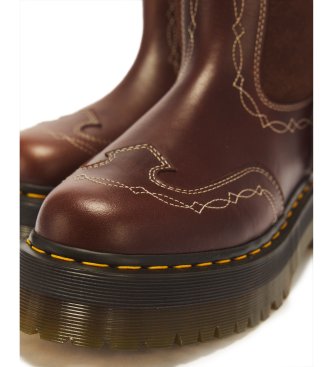 Dr Martens Botas Desert Rodeo Quad Mid de couro e camurça marrom