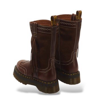 Dr Martens Botas Desert Rodeo Quad Mid de couro e camurça marrom