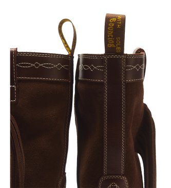 Dr Martens Botas Desert Rodeo Quad Mid de couro e camurça marrom