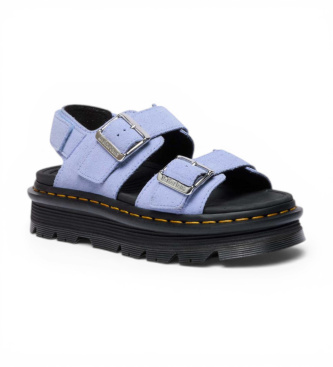 Dr Martens Bl� zebzag-sandaler i l�der
