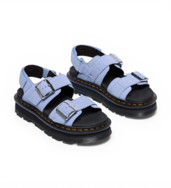 Dr Martens Bl� zebzag-sandaler i l�der